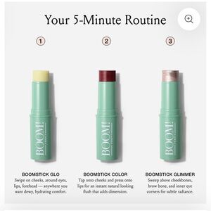 BOOM!Beauty Boomstick Trio - Clean Beauty Natural (New Unused, Retail $120)